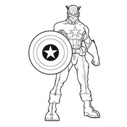 Раскраска: Капитан америка (Супер герой) #76567 - Раскраски для печати