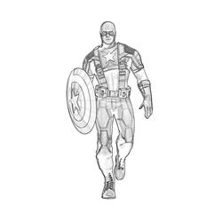 Раскраска: Капитан америка (Супер герой) #76574 - Раскраски для печати