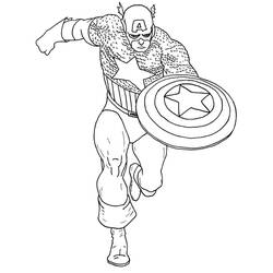 Раскраска: Капитан америка (Супер герой) #76575 - Раскраски для печати