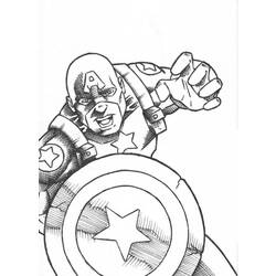 Раскраска: Капитан америка (Супер герой) #76579 - Бесплатные раскраски для печати