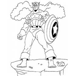 Раскраска: Капитан америка (Супер герой) #76585 - Бесплатные раскраски для печати