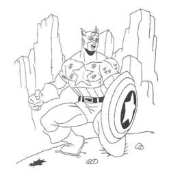 Раскраска: Капитан америка (Супер герой) #76586 - Бесплатные раскраски для печати