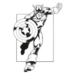 Раскраска: Капитан америка (Супер герой) #76593 - Бесплатные раскраски для печати
