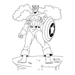 Раскраска: Капитан америка (Супер герой) #76595 - Бесплатные раскраски для печати