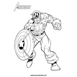 Раскраска: Капитан америка (Супер герой) #76605 - Раскраски для печати