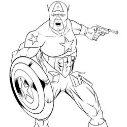 Раскраска: Капитан америка (Супер герой) #76609 - Бесплатные раскраски для печати