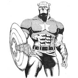Раскраска: Капитан америка (Супер герой) #76616 - Бесплатные раскраски для печати