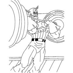 Раскраска: Капитан америка (Супер герой) #76617 - Бесплатные раскраски для печати