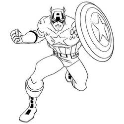 Раскраска: Капитан америка (Супер герой) #76621 - Раскраски для печати