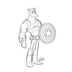 Раскраска: Капитан америка (Супер герой) #76635 - Раскраски для печати