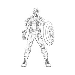 Раскраска: Капитан америка (Супер герой) #76636 - Раскраски для печати