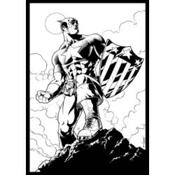 Раскраска: Капитан америка (Супер герой) #76637 - Бесплатные раскраски для печати