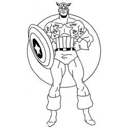 Раскраска: Капитан америка (Супер герой) #76645 - Раскраски для печати