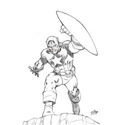 Раскраска: Капитан америка (Супер герой) #76653 - Раскраски для печати