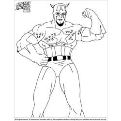 Раскраска: Капитан америка (Супер герой) #76678 - Бесплатные раскраски для печати