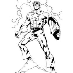 Раскраска: Капитан америка (Супер герой) #76692 - Бесплатные раскраски для печати