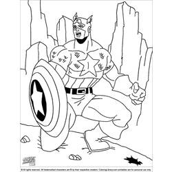 Раскраска: Капитан америка (Супер герой) #76706 - Бесплатные раскраски для печати