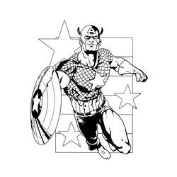 Раскраска: Капитан америка (Супер герой) #76720 - Бесплатные раскраски для печати