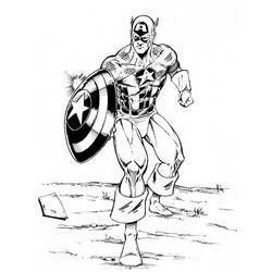 Раскраска: Капитан америка (Супер герой) #76725 - Бесплатные раскраски для печати