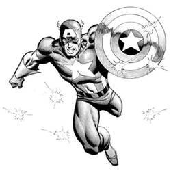 Раскраска: Капитан америка (Супер герой) #76731 - Бесплатные раскраски для печати