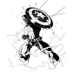 Раскраска: Капитан америка (Супер герой) #76746 - Бесплатные раскраски для печати