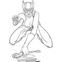 Раскраска: Catwoman (Супер герой) #78045 - Раскраски для печати