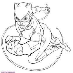 Раскраска: Catwoman (Супер герой) #78050 - Раскраски для печати