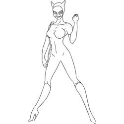 Раскраски: Catwoman - Раскраски для печати