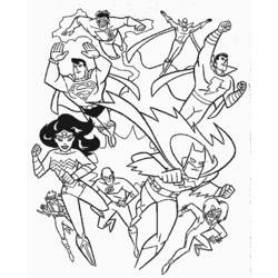 Раскраска: Super Heroes DC Comics (Супер герой) #80117 - Раскраски для печати