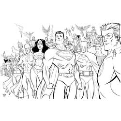 Раскраска: Super Heroes DC Comics (Супер герой) #80122 - Раскраски для печати