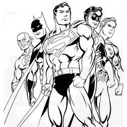 Раскраска: Super Heroes DC Comics (Супер герой) #80127 - Бесплатные раскраски для печати