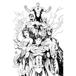 Раскраска: Super Heroes DC Comics (Супер герой) #80173 - Бесплатные раскраски для печати