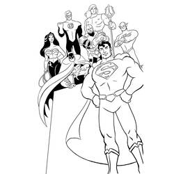 Раскраска: Super Heroes DC Comics (Супер герой) #80394 - Раскраски для печати