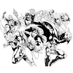 Раскраска: Super Heroes DC Comics (Супер герой) #80396 - Раскраски для печати