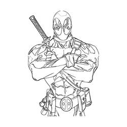 Раскраска: Deadpool (Супер герой) #82826 - Раскраски для печати