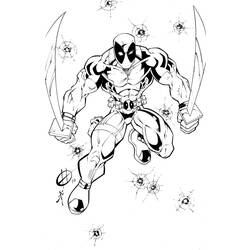Раскраска: Deadpool (Супер герой) #82827 - Раскраски для печати