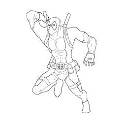 Раскраска: Deadpool (Супер герой) #82829 - Раскраски для печати