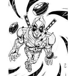 Раскраска: Deadpool (Супер герой) #82832 - Раскраски для печати