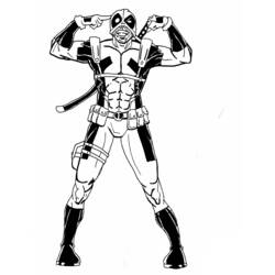 Раскраска: Deadpool (Супер герой) #82837 - Раскраски для печати