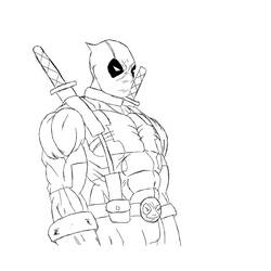 Раскраска: Deadpool (Супер герой) #82838 - Раскраски для печати
