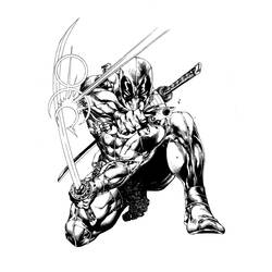 Раскраска: Deadpool (Супер герой) #82839 - Раскраски для печати