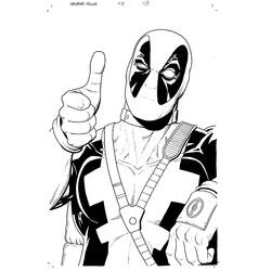 Раскраска: Deadpool (Супер герой) #82847 - Раскраски для печати
