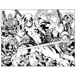 Раскраска: Deadpool (Супер герой) #82848 - Раскраски для печати