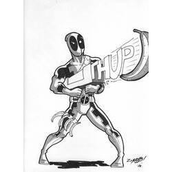 Раскраска: Deadpool (Супер герой) #82856 - Бесплатные раскраски для печати