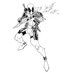 Раскраска: Deadpool (Супер герой) #82861 - Раскраски для печати