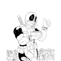 Раскраска: Deadpool (Супер герой) #82880 - Раскраски для печати