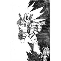Раскраска: Deadpool (Супер герой) #82888 - Раскраски для печати
