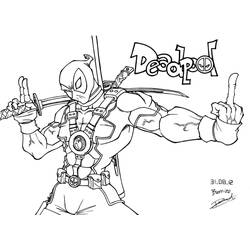 Раскраска: Deadpool (Супер герой) #82896 - Раскраски для печати