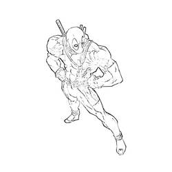 Раскраска: Deadpool (Супер герой) #82904 - Раскраски для печати