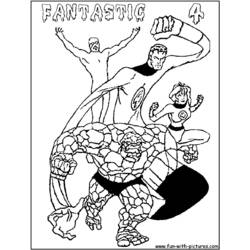 Раскраска: Фантастическая четверка (Супер герой) #76363 - Бесплатные раскраски для печати